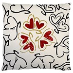 Love Love Hearts Large Flano Cushion Case (Two Sides)