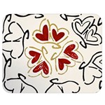 Love Love Hearts Double Sided Flano Blanket (Medium) 