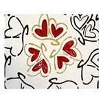 Love Love Hearts Double Sided Flano Blanket (Large) 