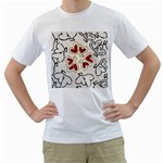 Love Love Hearts Men s T-Shirt (White)  Front