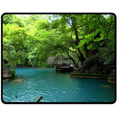 Backgrounds List Of Lake Background Beautiful Waterfalls Nature Double Sided Fleece Blanket (medium)  by Modern2018