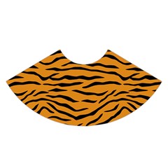 Orange And Black Tiger Stripes Mini Skirt by PodArtist