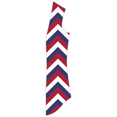 United States Red White And Blue American Jumbo Chevron Stripes Drape Collar Cardigan by PodArtist