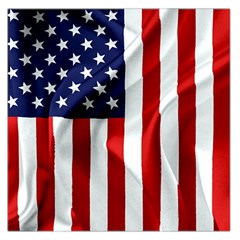 American Usa Flag Vertical Large Satin Scarf (square) by FunnyCow