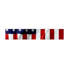 American Usa Flag Vertical Flano Scarf (mini) by FunnyCow