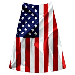 American Usa Flag Vertical Full Length Maxi Skirt by FunnyCow