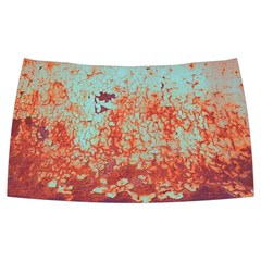 Orange Blue Rust Colorful Texture Folding Skater Skirt by Nexatart