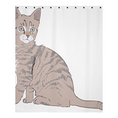 Kitten Cat Drawing Line Art Line Shower Curtain 60  X 72  (medium)  by Sapixe
