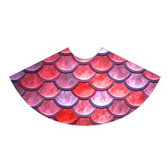 Red Mermaid Scale A-line Skater Skirt