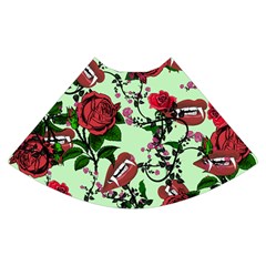 Green Rose Vampire High Waist Skirt