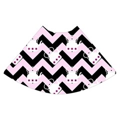 Pink Teapot Chevron High Waist Skirt by snowwhitegirl