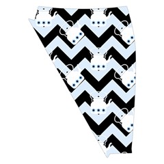 Blue Teapot Chevron Midi Wrap Pencil Skirt