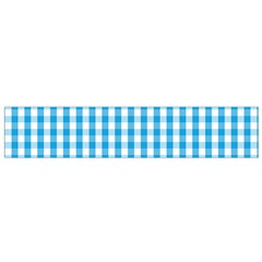 Oktoberfest Bavarian Blue And White Large Gingham Check Small Flano Scarf by PodArtist