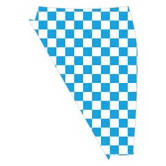 Oktoberfest Bavarian Large Blue And White Checkerboard Midi Wrap Pencil Skirt by PodArtist