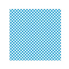 Oktoberfest Bavarian Blue And White Checkerboard Small Satin Scarf (square) by PodArtist