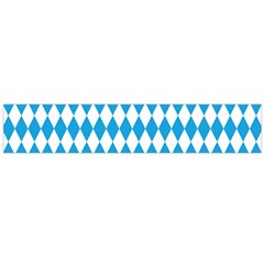 Oktoberfest Bavarian Blue And White Large Diagonal Diamond Pattern Large Flano Scarf  by PodArtist