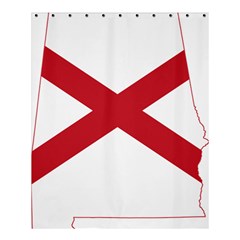 Flag Map Of Alabama Shower Curtain 60  X 72  (medium)  by abbeyz71
