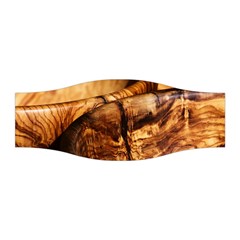 Olive Wood Wood Grain Structure Stretchable Headband by Sapixe