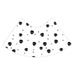 Pattern Skull Stars Handrawn Naive Halloween Gothic Black And White Flared Midi Skirt by genx