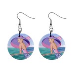 Palm Beach Purple Fine Art Sharon Tatem Fashion Apparel and Products 1  Button Earrings
