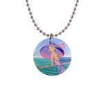 Palm Beach Purple Fine Art Sharon Tatem Fashion Apparel and Products 1  Button Necklace