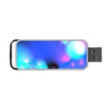 Love In Action, Pink, Purple, Blue Heartbeat Portable USB Flash (One Side)