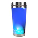 Love In Action, Pink, Purple, Blue Heartbeat Stainless Steel Travel Tumblers