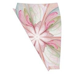 Pink Blue Flower Blossom Rose Midi Wrap Pencil Skirt by Pakrebo