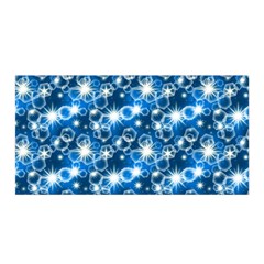 Star Hexagon Blue Deep Blue Light Satin Wrap by Pakrebo