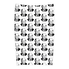 Trump Retro Face Pattern Maga Black And White Us Patriot Velvet Midi Pencil Skirt by snek