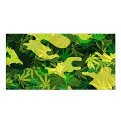 Marijuana Camouflage Cannabis Drug Satin Shawl by Pakrebo