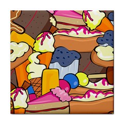Sweet Dessert Food Muffin Cake Face Towel