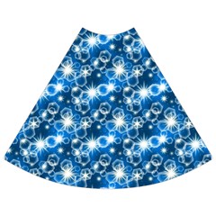 Star Hexagon Blue Deep Blue Light Flared Maxi Skirt by Pakrebo