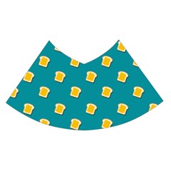 Toast With Cheese Funny Retro Pattern Turquoise Green Background Flared Midi Skirt by genx
