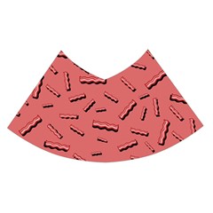 Funny Bacon Slices Pattern Infidel Vintage Red Meat Background  Flared Midi Skirt by genx