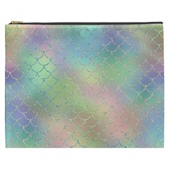 Pastel Mermaid Sparkles Cosmetic Bag (xxxl) by retrotoomoderndesigns