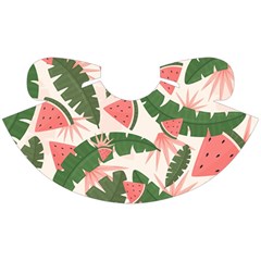 Tropical Watermelon Leaves Pink And Green Jungle Leaves Retro Hawaiian Style A-line Pocket Skirt by genx