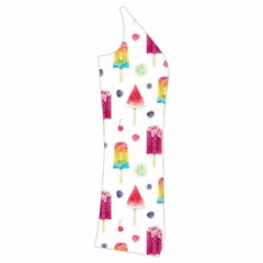 Popsicle Juice Watercolor With Fruit Berries And Cherries Summer Pattern Cropped Button Cardigan by genx