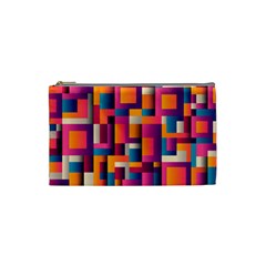 Abstract Background Geometry Blocks Cosmetic Bag (small)