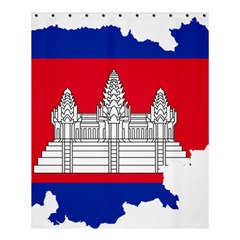 Flag Map Of Cambodia Shower Curtain 60  X 72  (medium)  by abbeyz71