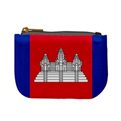 Vertical Display Of National Flag Of Cambodia Mini Coin Purse by abbeyz71
