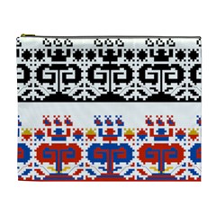Folk Art Fabric Cosmetic Bag (xl)