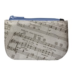 Sheet Music Paper Notes Antique Large Coin Purse by Pakrebo