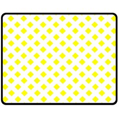 Yellow White Double Sided Fleece Blanket (medium) 