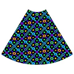 Have Fun Multicolored Text Pattern Flared Maxi Skirt by dflcprintsclothing
