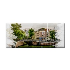 Amsterdam Holland Canal River Hand Towel by Wegoenart