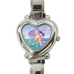 Palm Beach Purple Heart Italian Charm Watch