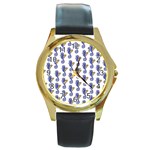 Seahorses Jewelry Round Gold Metal Watch
