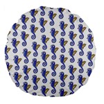 Seahorses Housewares Large 18  Premium Flano Round Cushion 
