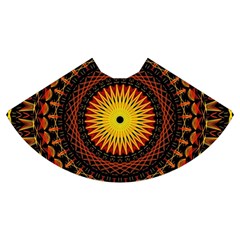 Spiral Pattern Circle Neon Psychedelic Illustration Design Symmetry Shape Mandala Mini Flare Skirt